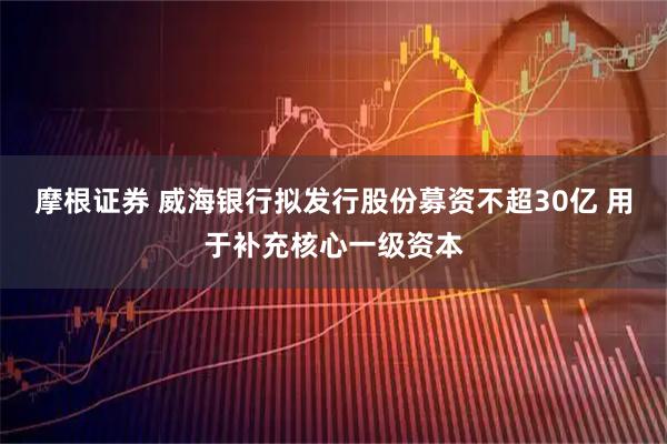 摩根证券 威海银行拟发行股份募资不超30亿 用于补充核心一级资本